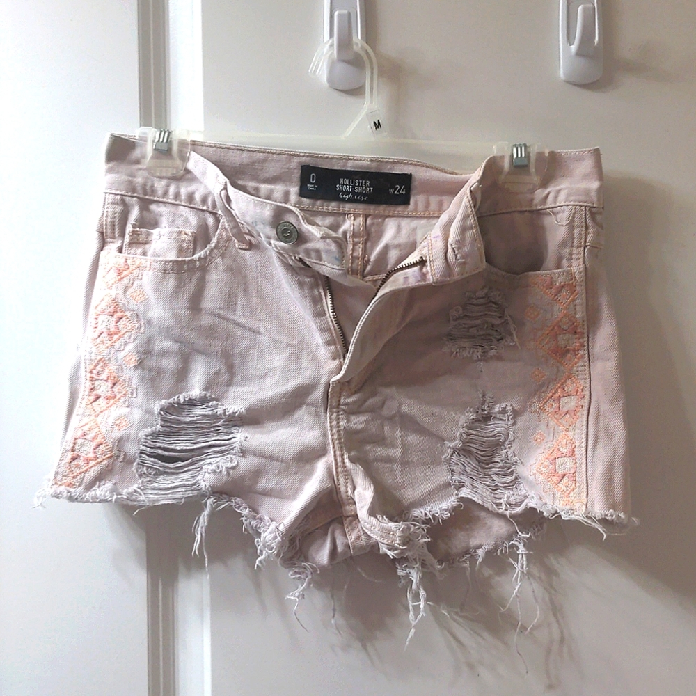 Hollister Short-Short High Rise Women's Size 0 W24 in Dusty Faded Pink